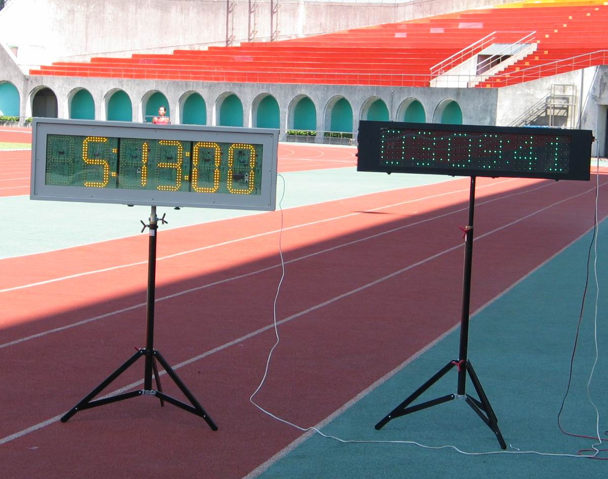 6” & 9” digit height of 6 digits Race Clock